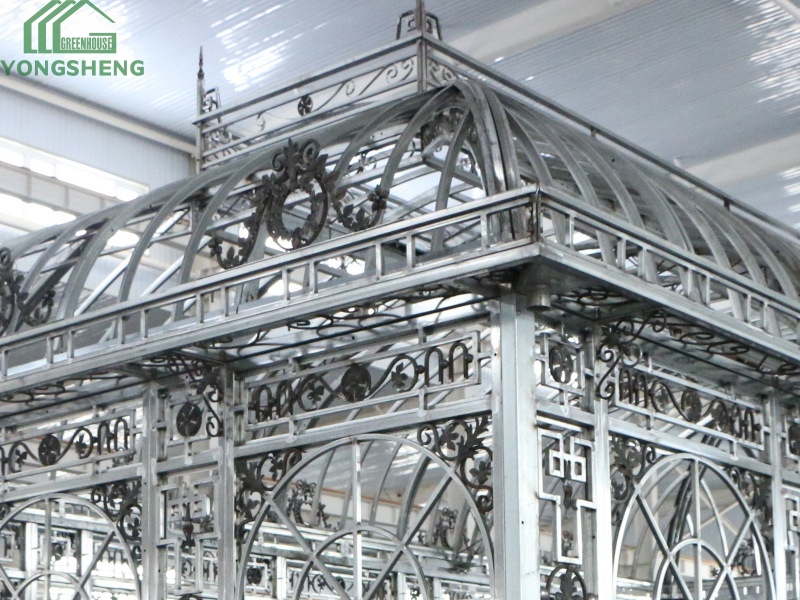 Black Victorian Style Glass Conservatory Greenhouse